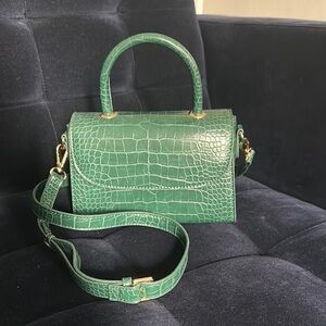 Green Crocodile-Embossed Women's Handbag by LIKE DREAMS